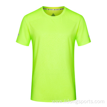 Quick dry O-neck plain shirt unisex running sportswear